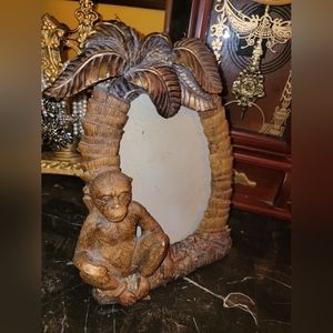 Vintage heavy Safari monkey photo frame home decor jungle tuscan